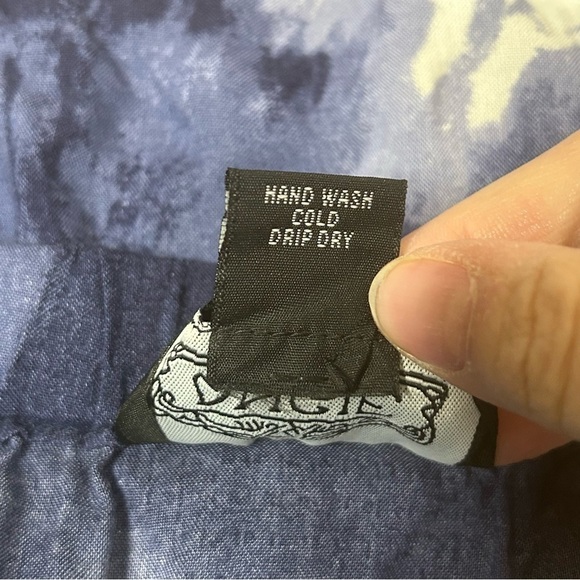 Angie Women's Tie Dye Red and Blue Strapless Long Maxi Dress - Picture 11 of 14